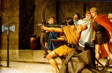 Raffigurazione classica dell'episodio dell'arco di Ulisse