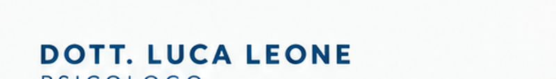 Dott. Luca Leone — Psicologo